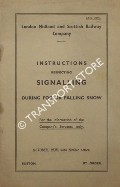 Book cover of Instructions Respecting Signalling during Fog or Falling Snow - October 1938 by London Midland & Scottish Railway